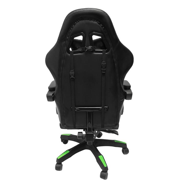 GAMING ARMCHAIR DARREN HM1203.03 BLACK-GREEN PVC & NYLON 51x49x125Hcm.