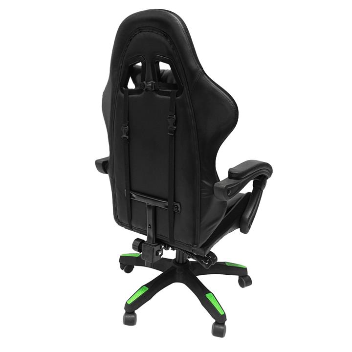 GAMING ARMCHAIR DARREN HM1203.03 BLACK-GREEN PVC & NYLON 51x49x125Hcm.