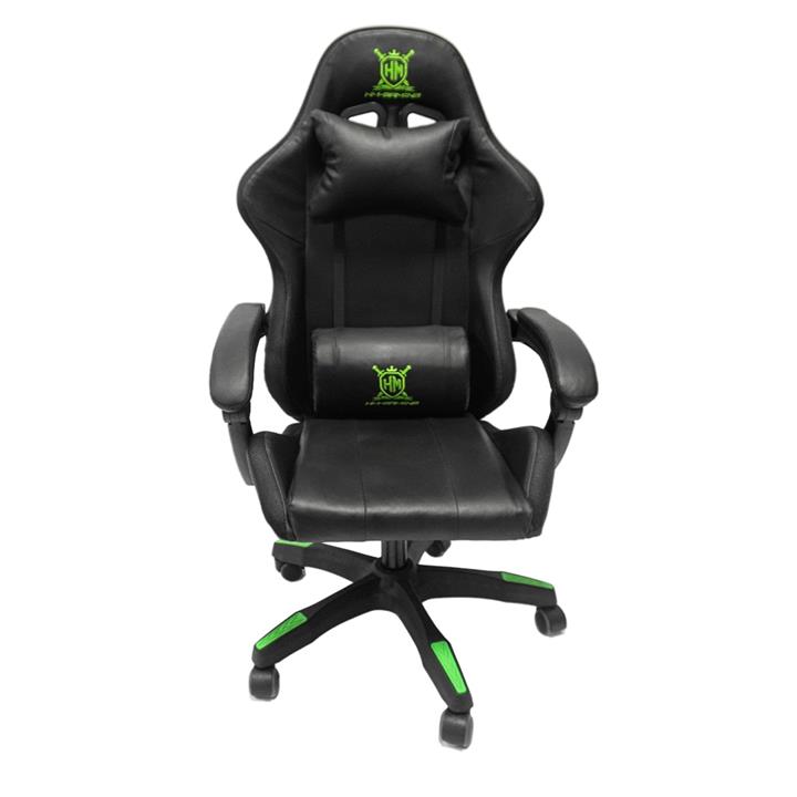 GAMING ARMCHAIR DARREN HM1203.03 BLACK-GREEN PVC & NYLON 51x49x125Hcm.