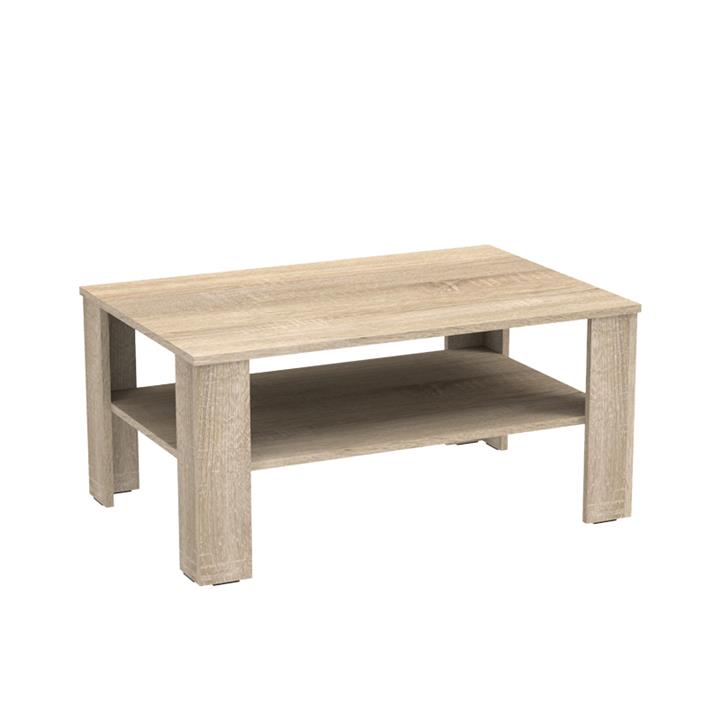 Coffee table Khofi pakoworld melamine in sonoma color 90x60x42.3cm
