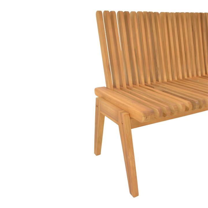 Bench Jey pakoworld teak wood in natural shade 150x45x40cm