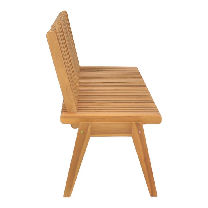 Bench Jey pakoworld teak wood in natural shade 150x45x40cm