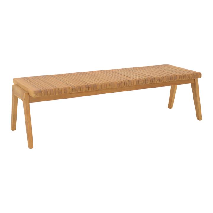 Bench Jey pakoworld teak wood in natural shade 150x45x40cm