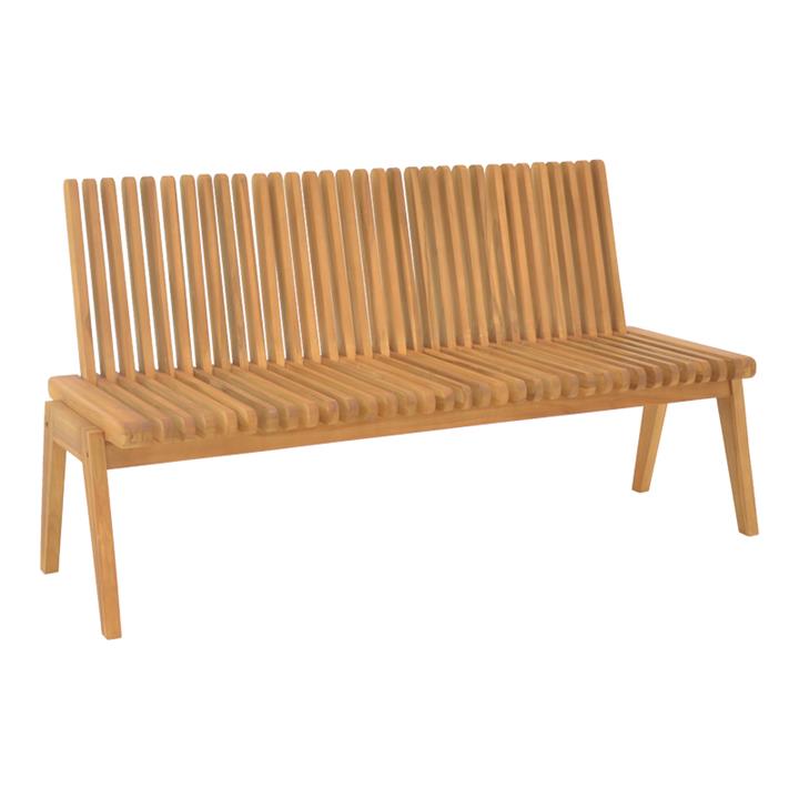 Bench Jey pakoworld teak wood in natural shade 150x45x40cm