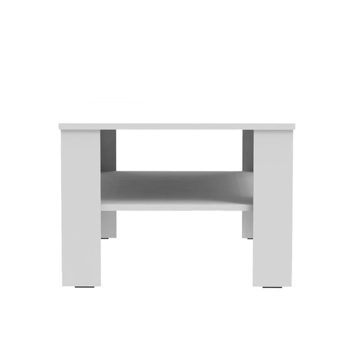 Coffee table Khofi pakoworld melamine in white color 90x60x42.3cm