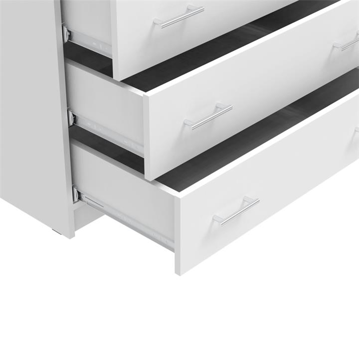 Chest of drawers Kofre pakoworld melamine in white color 80x45x104cm