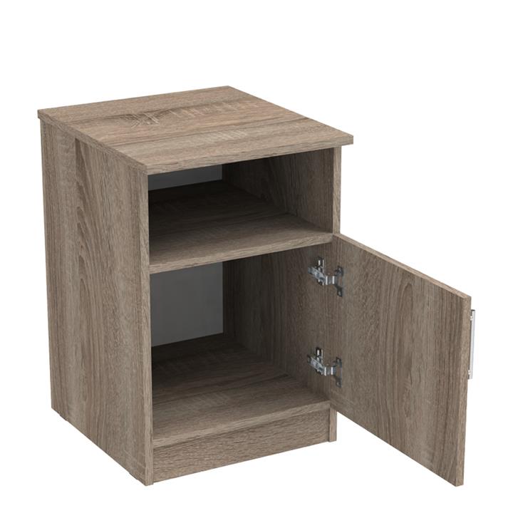 Galdi pakoworld melamine bedside table in sonoma truffle color 40x45x60cm