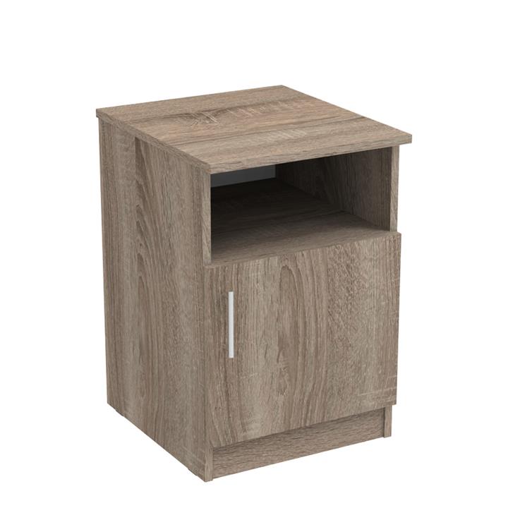 Galdi pakoworld melamine bedside table in sonoma truffle color 40x45x60cm