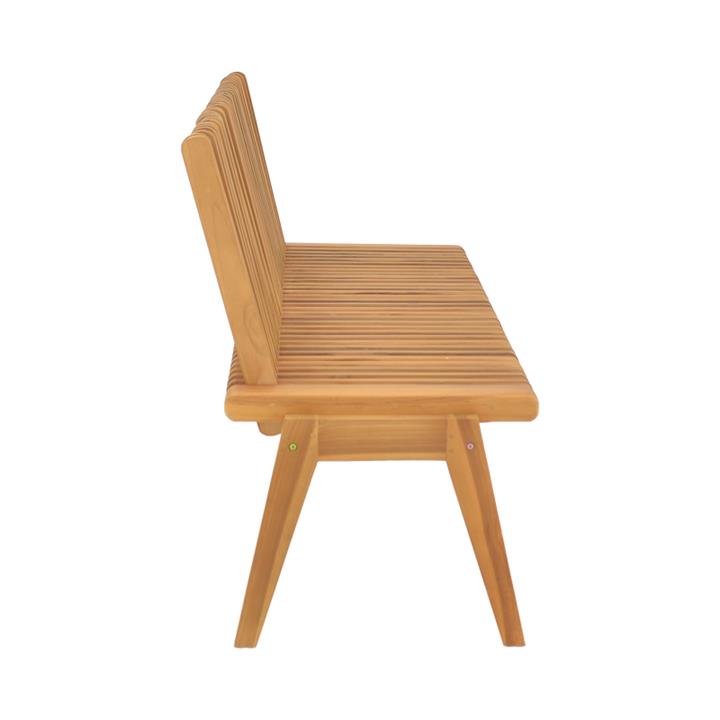 Bench Jey pakoworld teak wood in natural shade 120x45x40cm