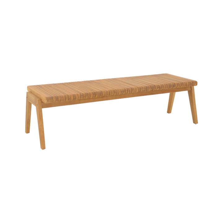 Bench Jey pakoworld teak wood in natural shade 120x45x40cm