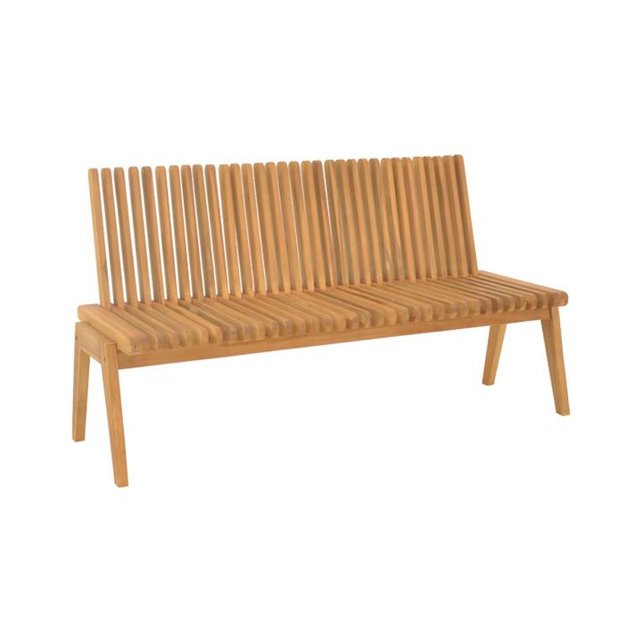 Bench Jey pakoworld teak wood in natural shade 120x45x40cm