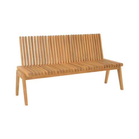Bench Jey pakoworld teak wood in natural shade 120x45x40cm