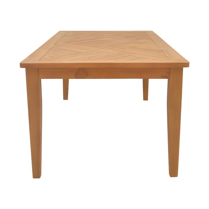 Τραπέζι Mady pakoworld teak ξύλο σε φυσική απόχρωση 200x100x75εκ