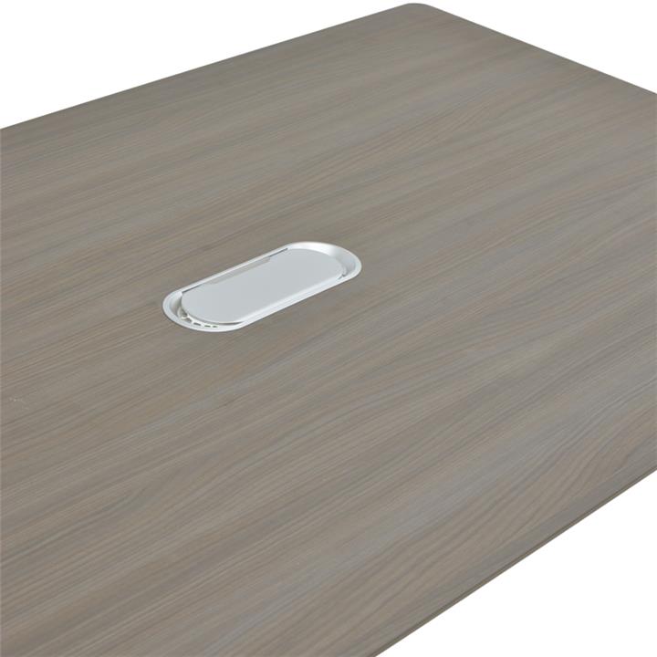 Meeting table professional Denith pakoworld dark grey-walnut 180x100x75cm
