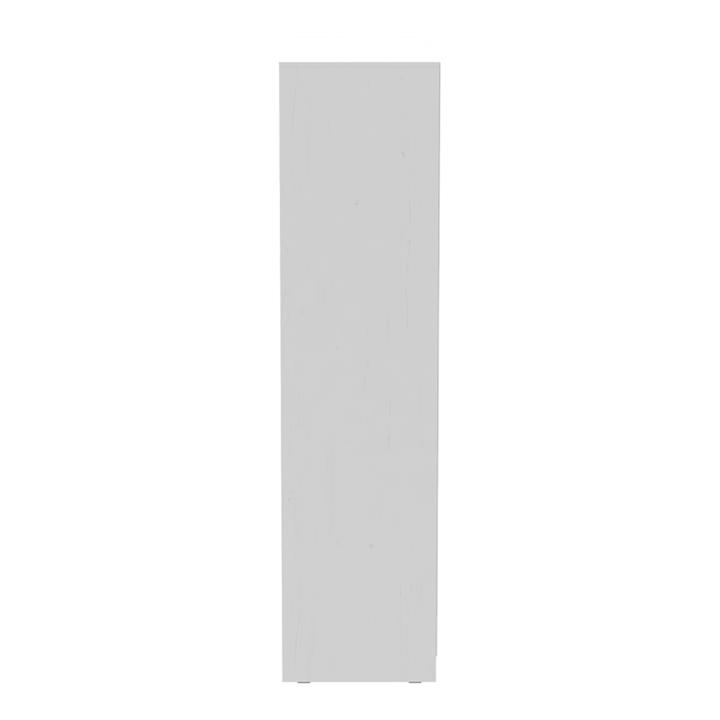 Aparador I pakoworld two-leaf sliding wardrobe with mirror melamine in white color 240x60x240cm
