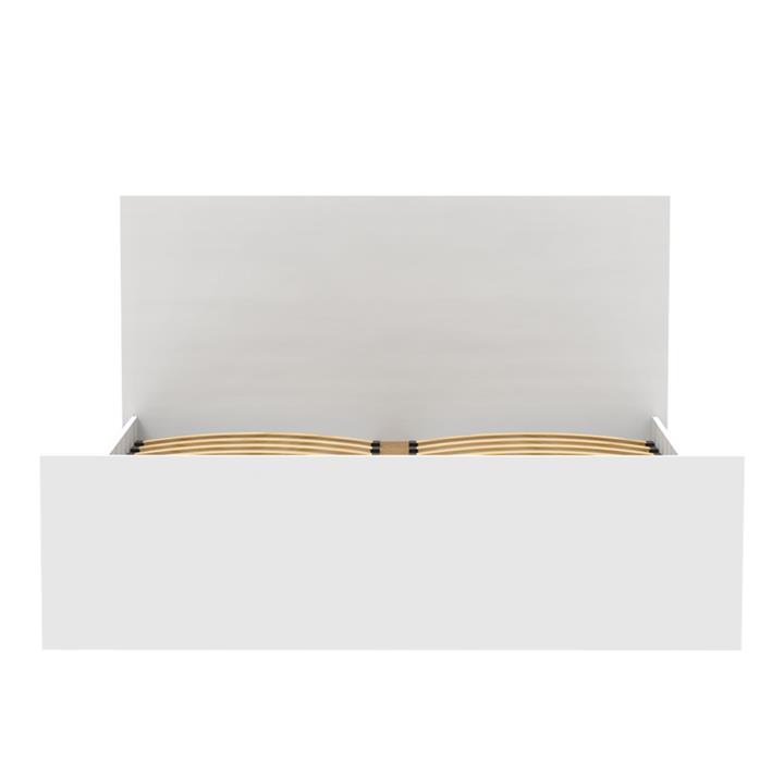 Double bed Toscana pakoworld melamine in white color 160x200cm