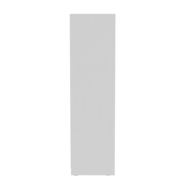 Aparador pakoworld two-leaf sliding wardrobe with mirror melamine in white color 180x60x220cm
