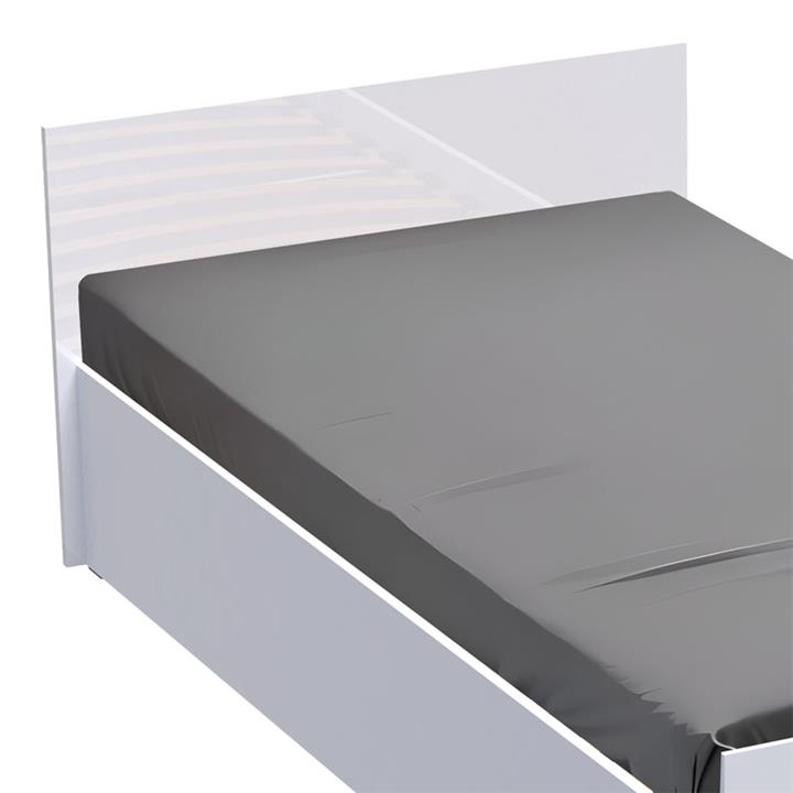 Single bed Afina pakoworld melamine in white color 90x200cm