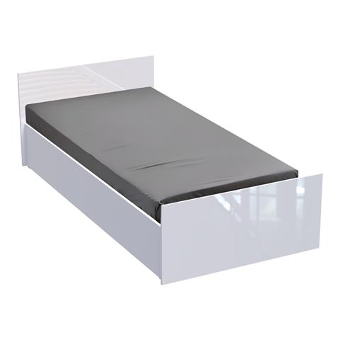 Single bed Afina pakoworld melamine in white color 90x200cm