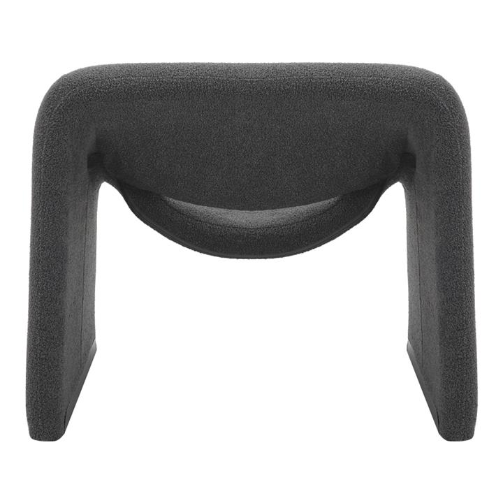 Armchair Clous pakoworld bouclé fabric in charcoal shade 86x77x73.5cm