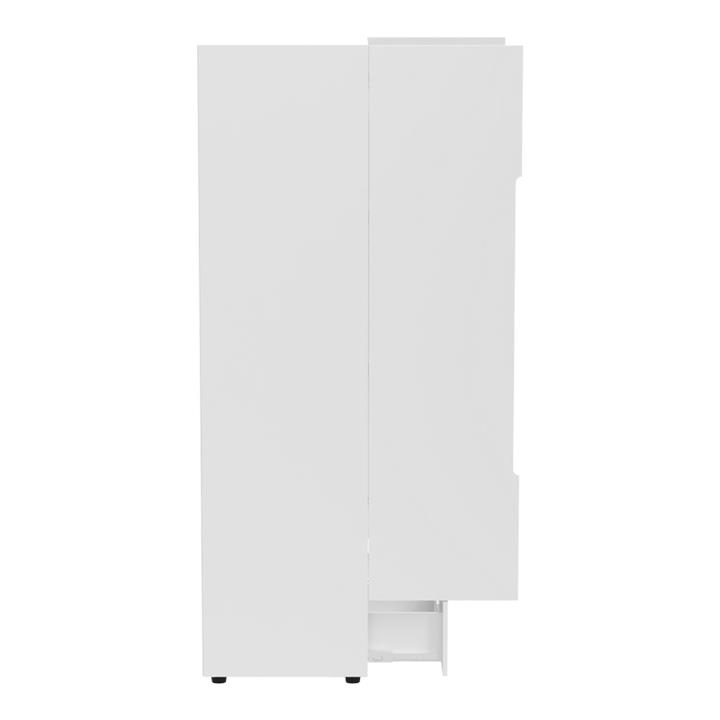 Double Wardrobe Afina pakoworld mdf in white glossy color 100x57x213cm