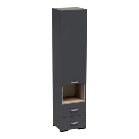 Wardrobe Toscana pakoworld in anthracite color 50x42x222.5cm