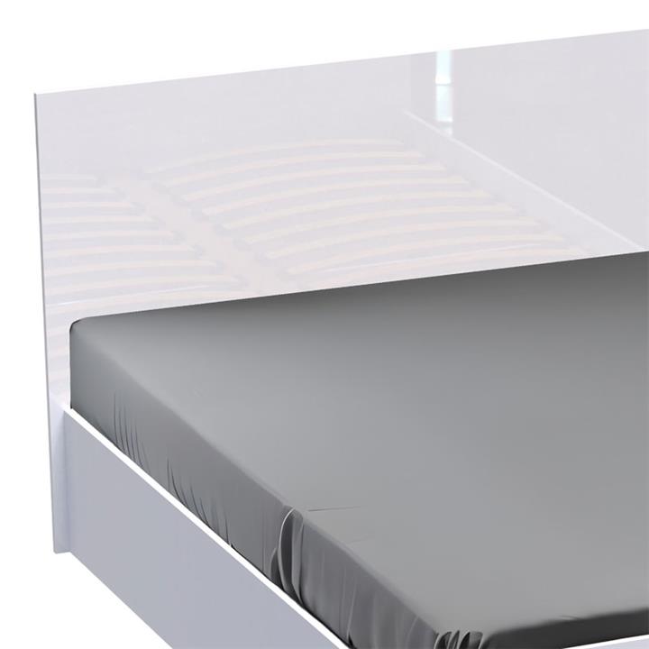 Double bed Afina pakoworld in white color 160x200cm