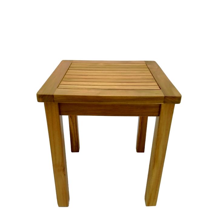 Noly pakoworld teak wood table in natural shade 40x40x45cm