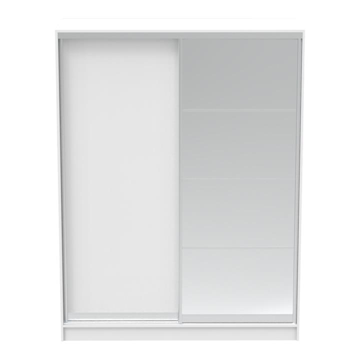 Korredor I pakoworld two-leaf sliding wardrobe with mirror in white color 160x60x220cm