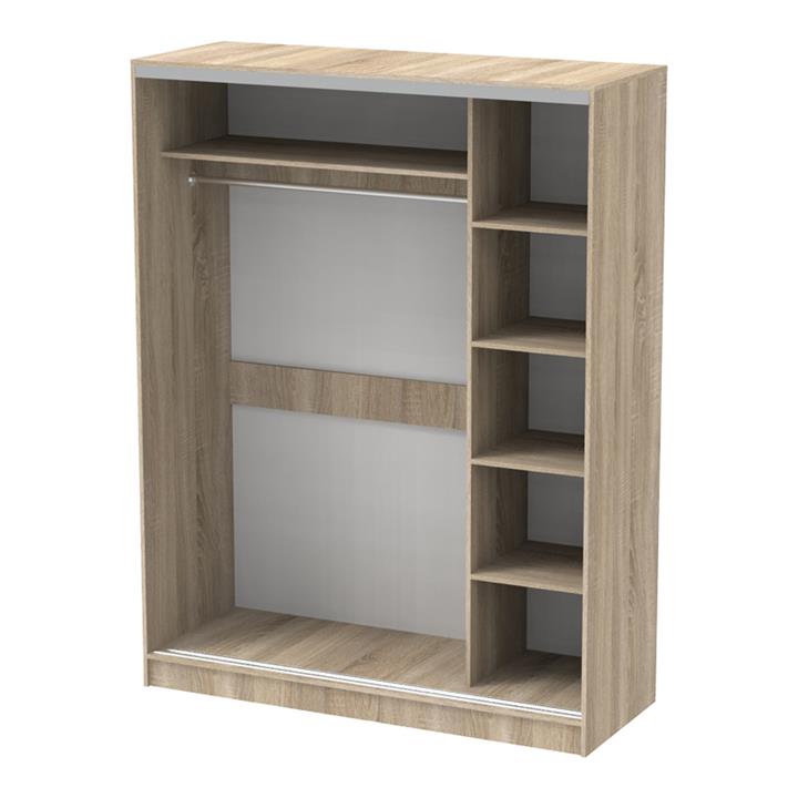 Korredor I pakoworld two-leaf sliding wardrobe with mirror in sonoma color 160x60x220cm