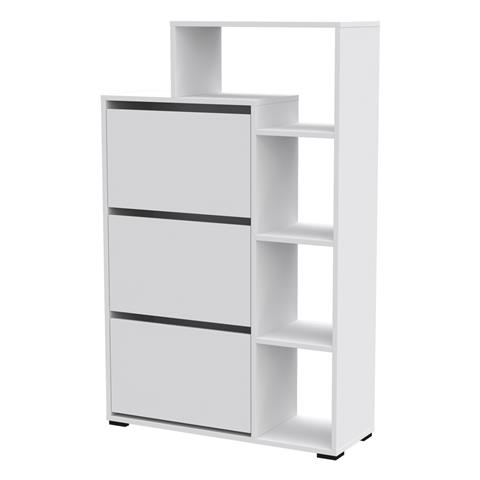 SHOE CABINET ROBBEN HM18189.01 MELAMINE IN WHITE 90x30x143Hcm.