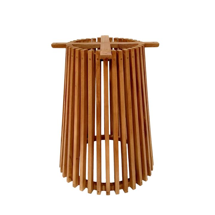 Table base Galy pakoworld mindi wood in natural shade D60x75cm