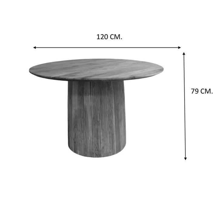 Canicule coffee table pakoworld solid acacia wood in natural shade D120x79cm