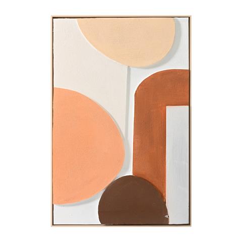 WALL PAINTING 3D HM4543.01 WITH BEIGE PS FRAME-HANDMADE SHAPES 60x4,5Χ90Hcm.