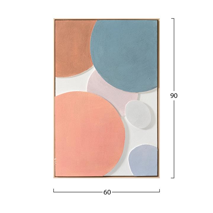 WALL PAINTING 3D HM4543.02 WITH BEIGE PS FRAME-HANDMADE SHAPES 60x4,5Χ90Hcm.