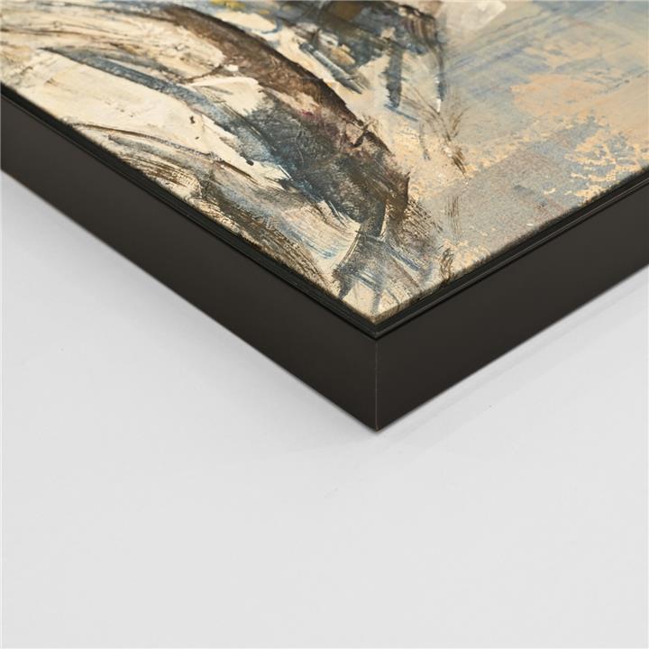 WALL PAINTING HM4544 WITH BLACK PS FRAME-PRINTED CANVAS WITH A WOMAN PROFILE 102x4,5x102Hcm.