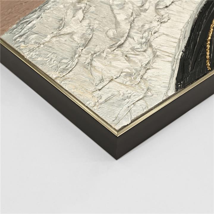 WALL PAINTING ABSTRACT HM4552.02 BEIGE PS FRAME-CANVAS-HANDMADE 152x4.5x52Hcm.