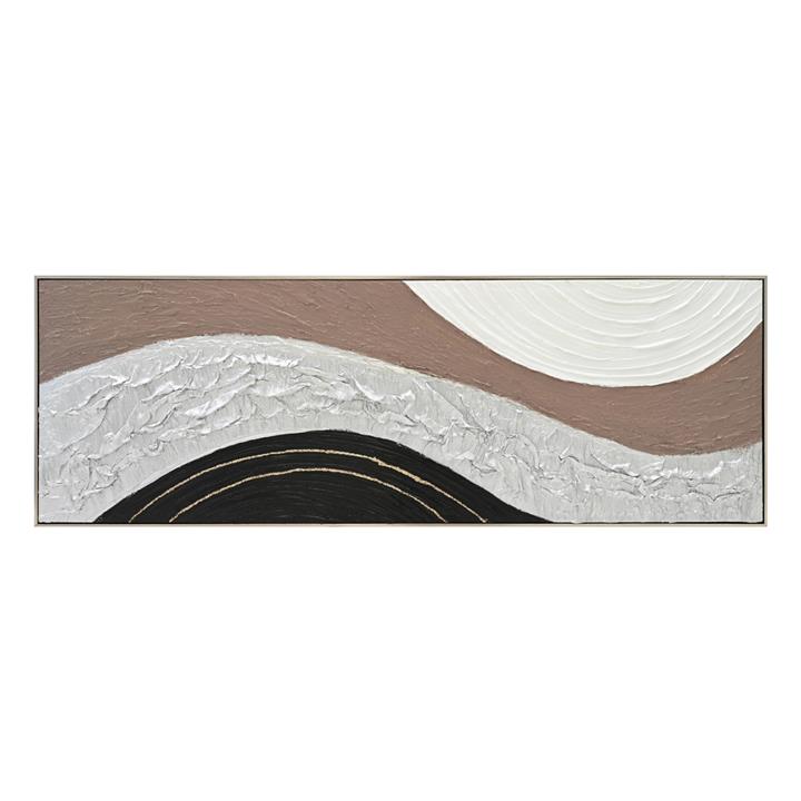 WALL PAINTING ABSTRACT HM4552.02 BEIGE PS FRAME-CANVAS-HANDMADE 152x4.5x52Hcm.