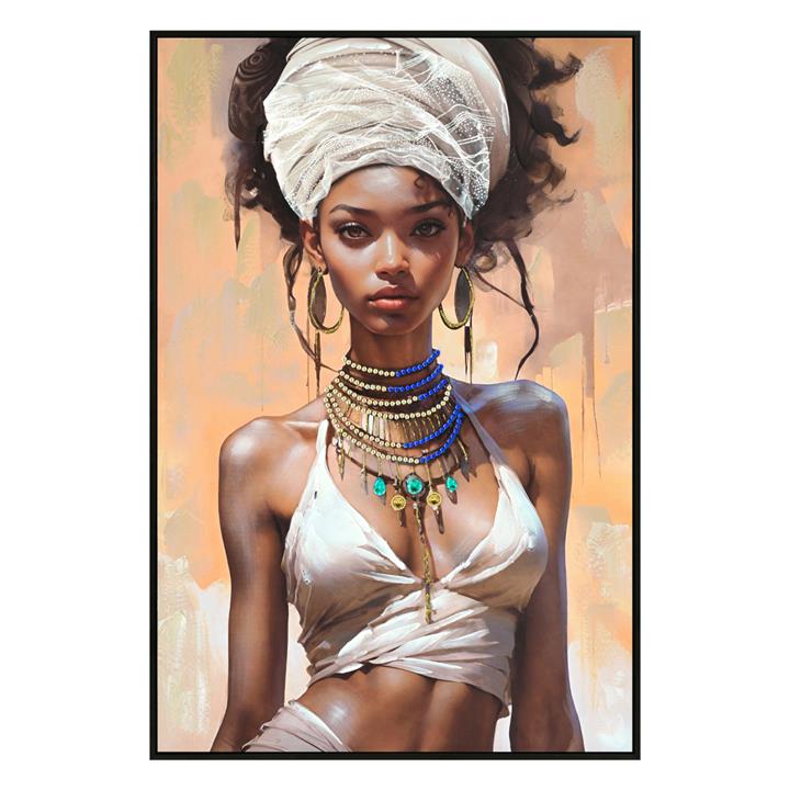 WALL PAINTING HM4571 BLACK PS FRAME-PRINTED CANVAS WOMAN FIGURE 82x4,5x122Hcm.