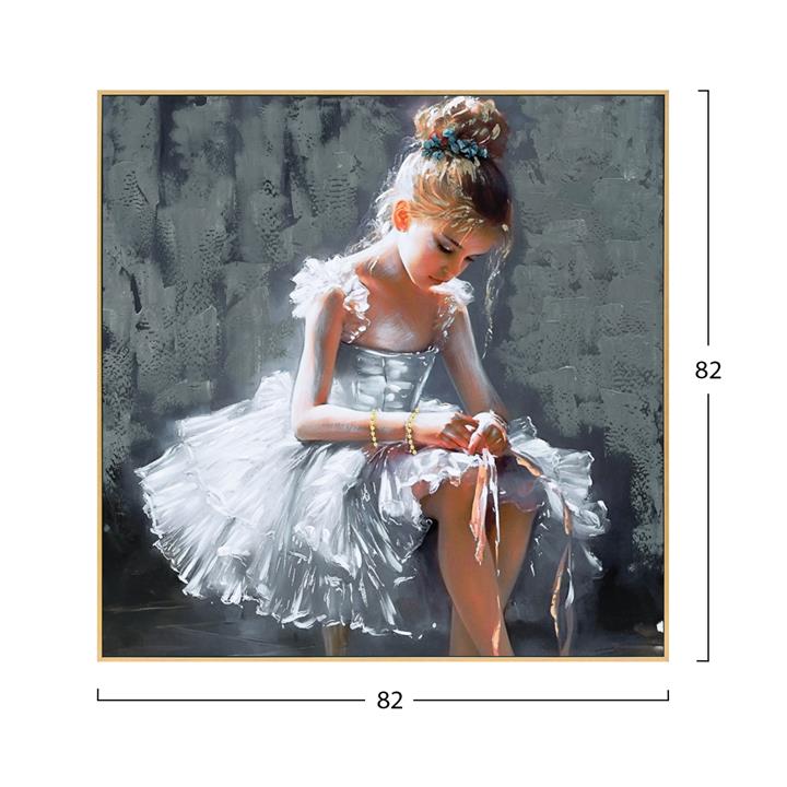 WALL PAINTING HM4568 BLACK PS FRAME-PRINTED CANVAS SITTING GIRL FIGURE 82x4,5x82Hcm.