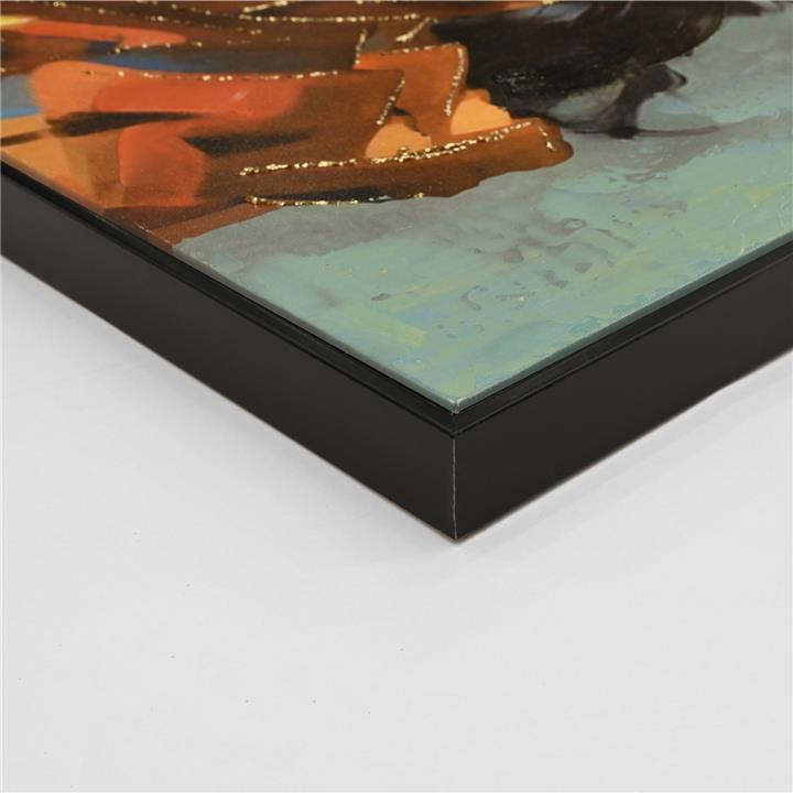 WALL PAINTING HM4572 BLACK PS FRAME-PRINTED CANVAS WOMAN FIGURE 82x4,5x122Hcm.