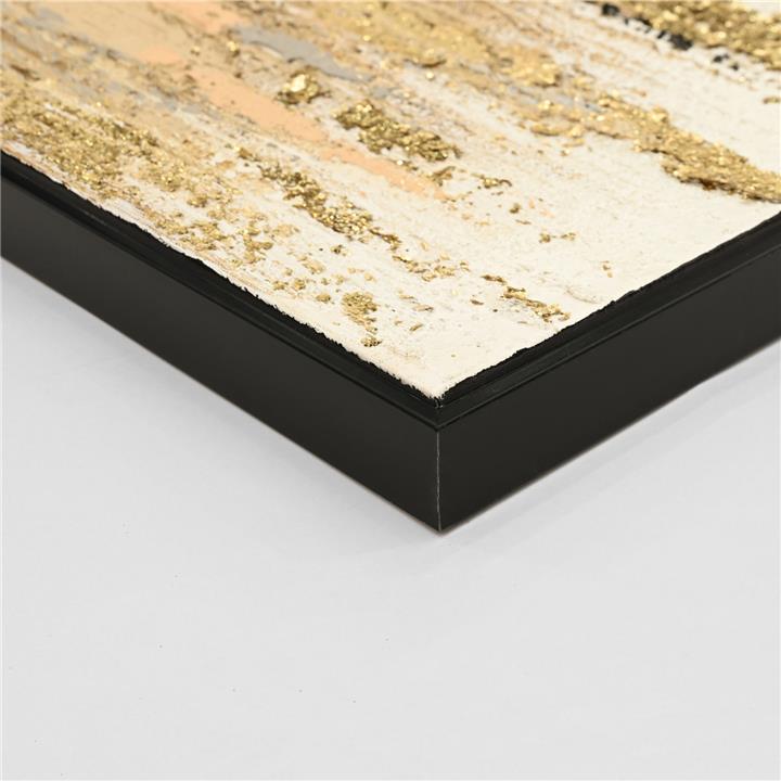 WALL PAINTING ABSTRACT HM4574.01 BLACK PS FRAME-CANVAS 142x4.5x72Hcm.
