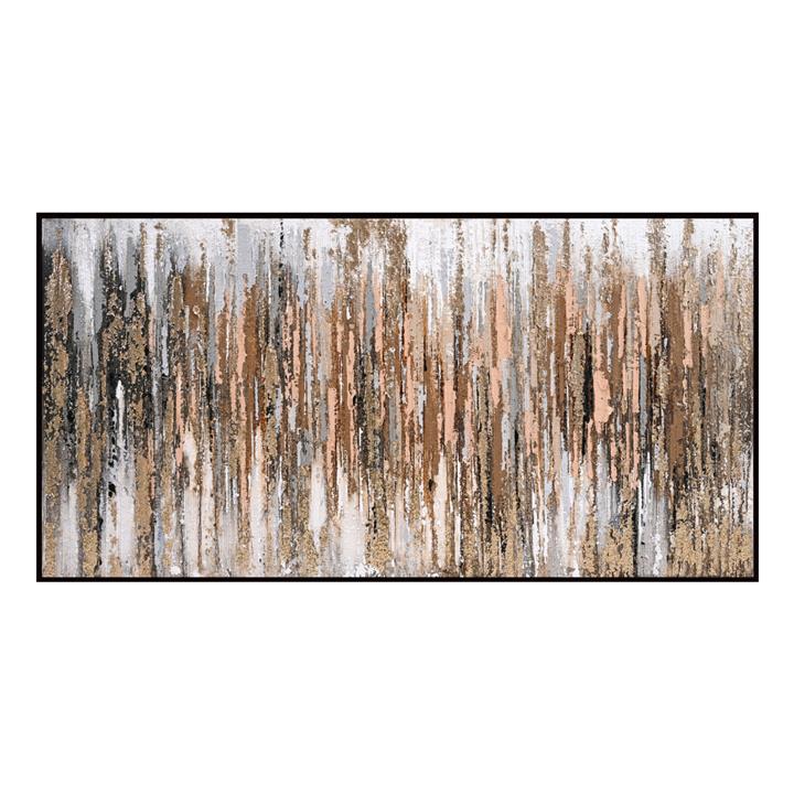 WALL PAINTING ABSTRACT HM4574.01 BLACK PS FRAME-CANVAS 142x4.5x72Hcm.