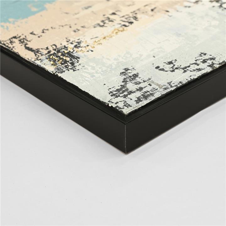 WALL PAINTING ABSTRACT HM4575.02 BLACK PS FRAME-CANVAS 142x4.5x72Hcm.