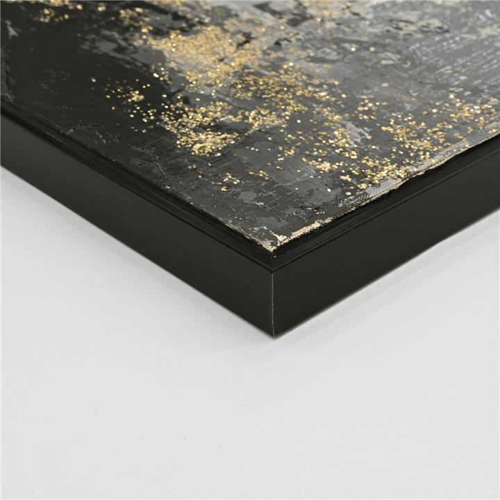 WALL PAINTING ABSTRACT HM4576 BLACK PS FRAME-CANVAS 142x4.5x72Hcm.