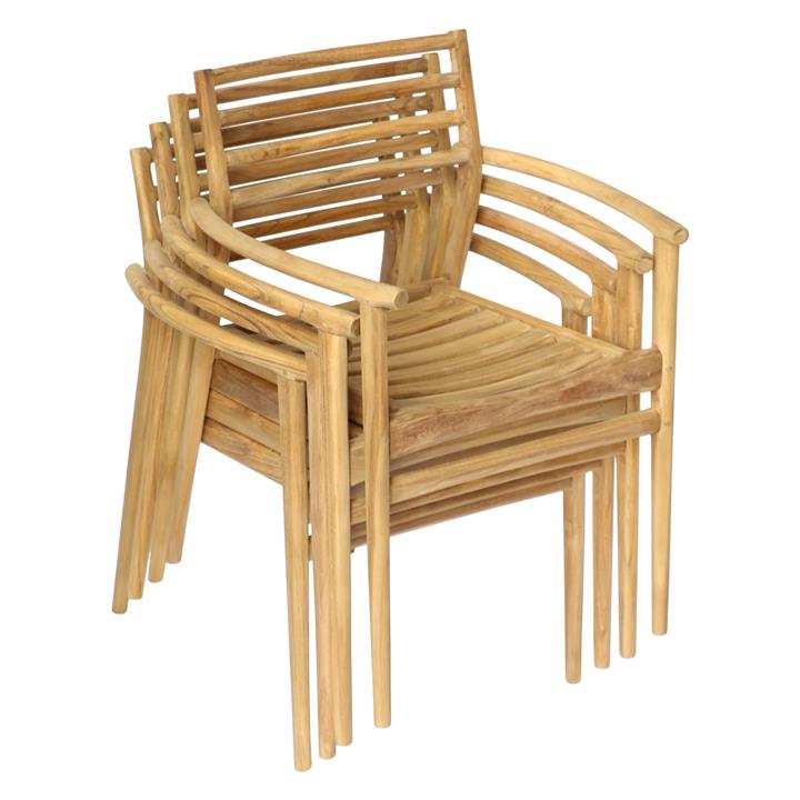 ARMCHAIR MOOSEN HM9936 SOLID TEAK WOOD IN NATURAL