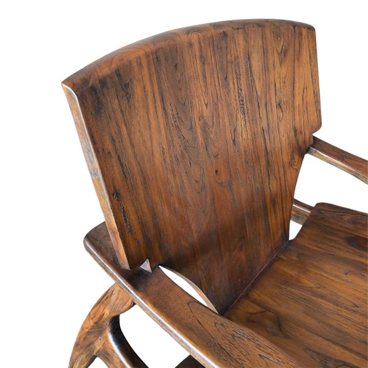 Armchair Brazin pakoworld dark brown teakwood 72x71x77cm