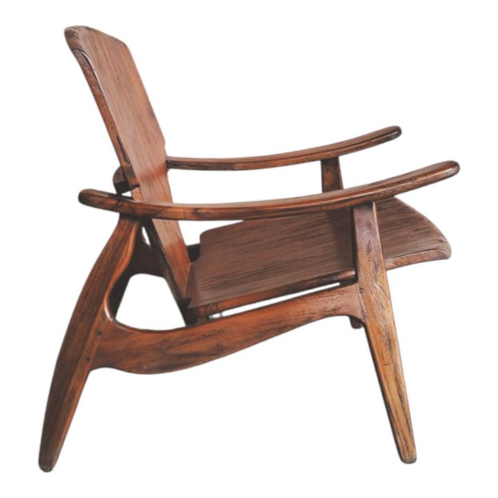 Armchair Brazin pakoworld dark brown teakwood 72x71x77cm