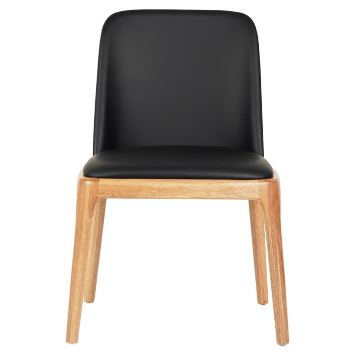DINING CHAIR FURLAN HM9944.01 RUBBERWOOD-BLACK PU 54,5x58x86Hcm.