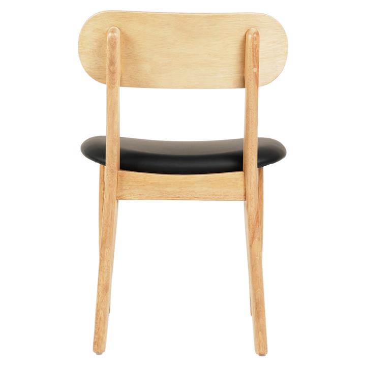 DINING CHAIR SEKOR HM9945.01 RUBBERWOOD-BLACK PU 50x50x80Hcm.